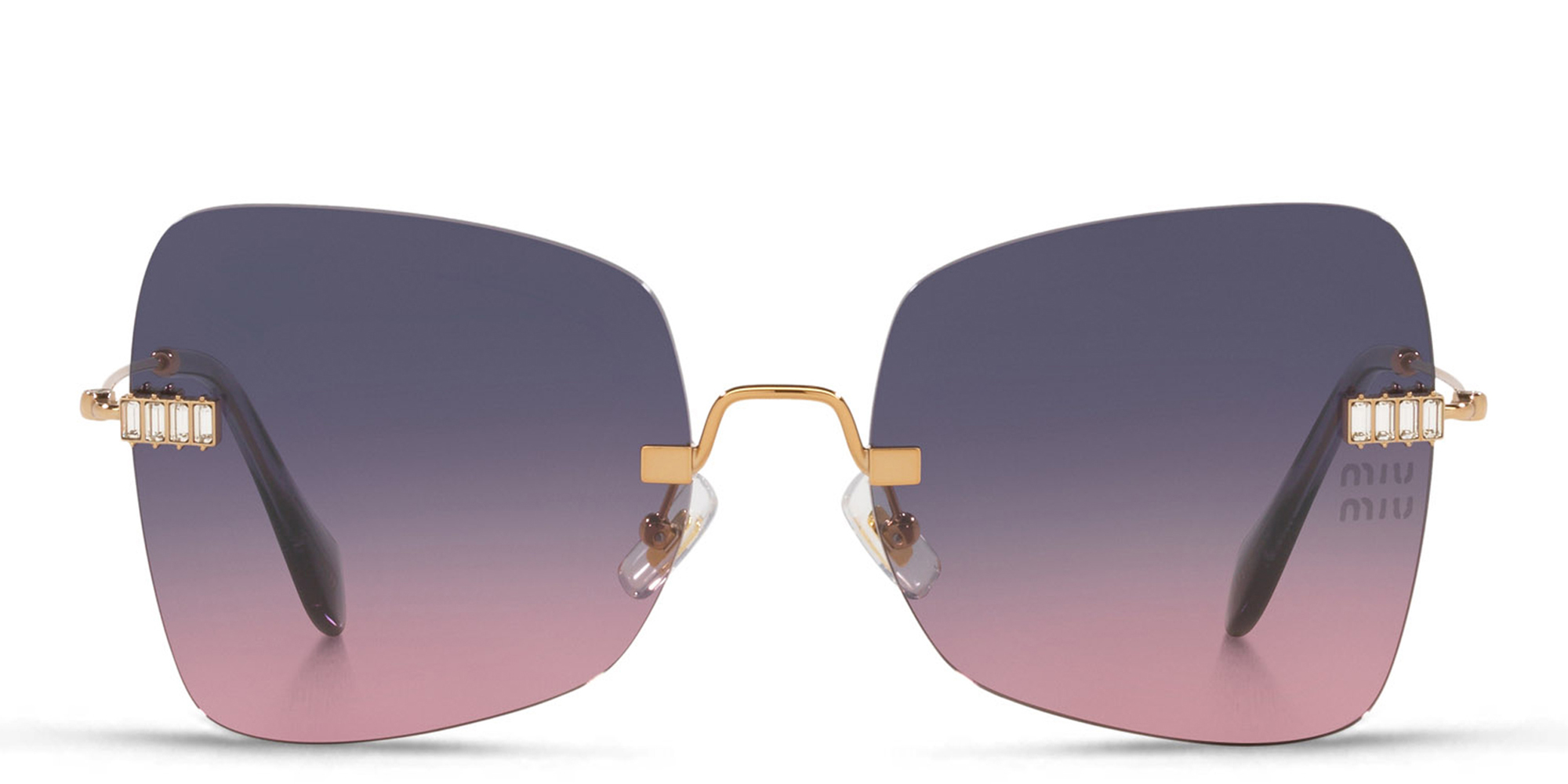 【極美品✨】 miumiu Rimless glasses Rhinestone MU54YS sunglasses | SmartBuyGlasses CA