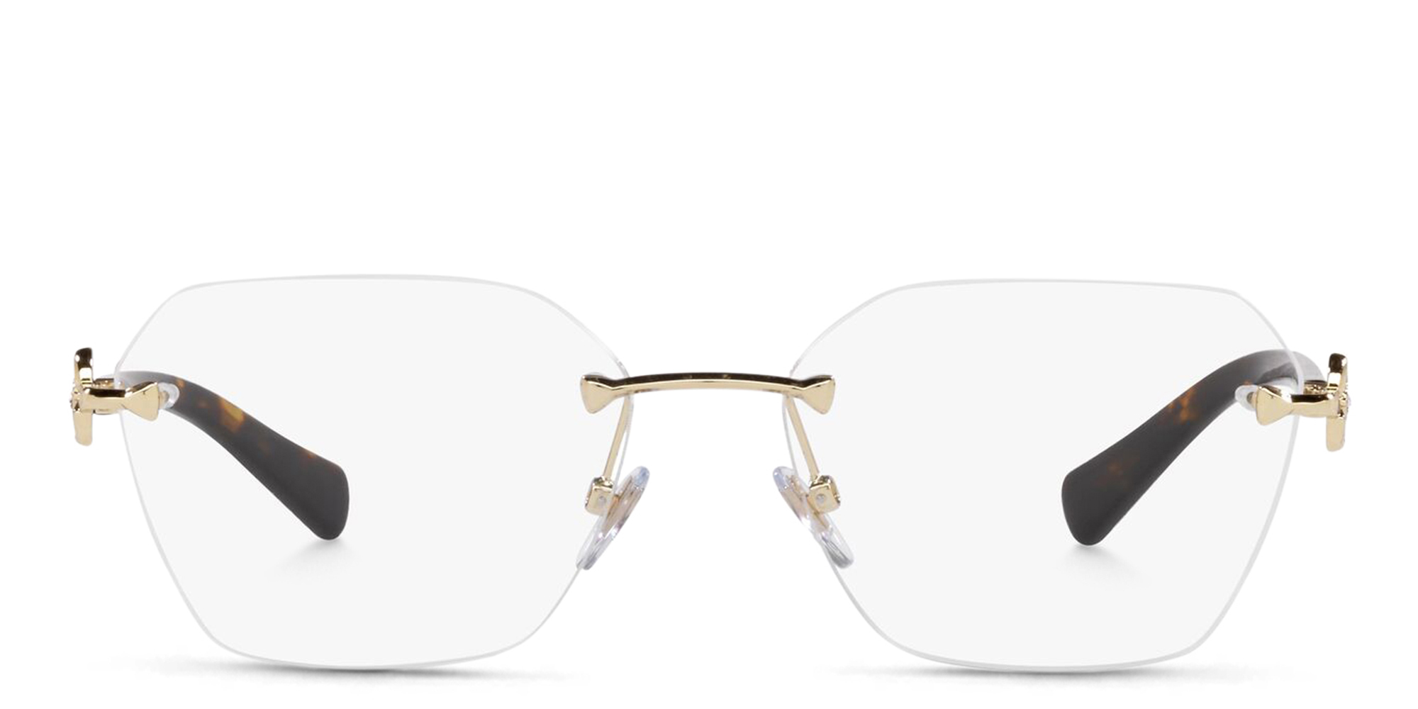 Buy BVLGARI Rimless Irregular Wide Eyeglasses Online | MAGRABi UAE
