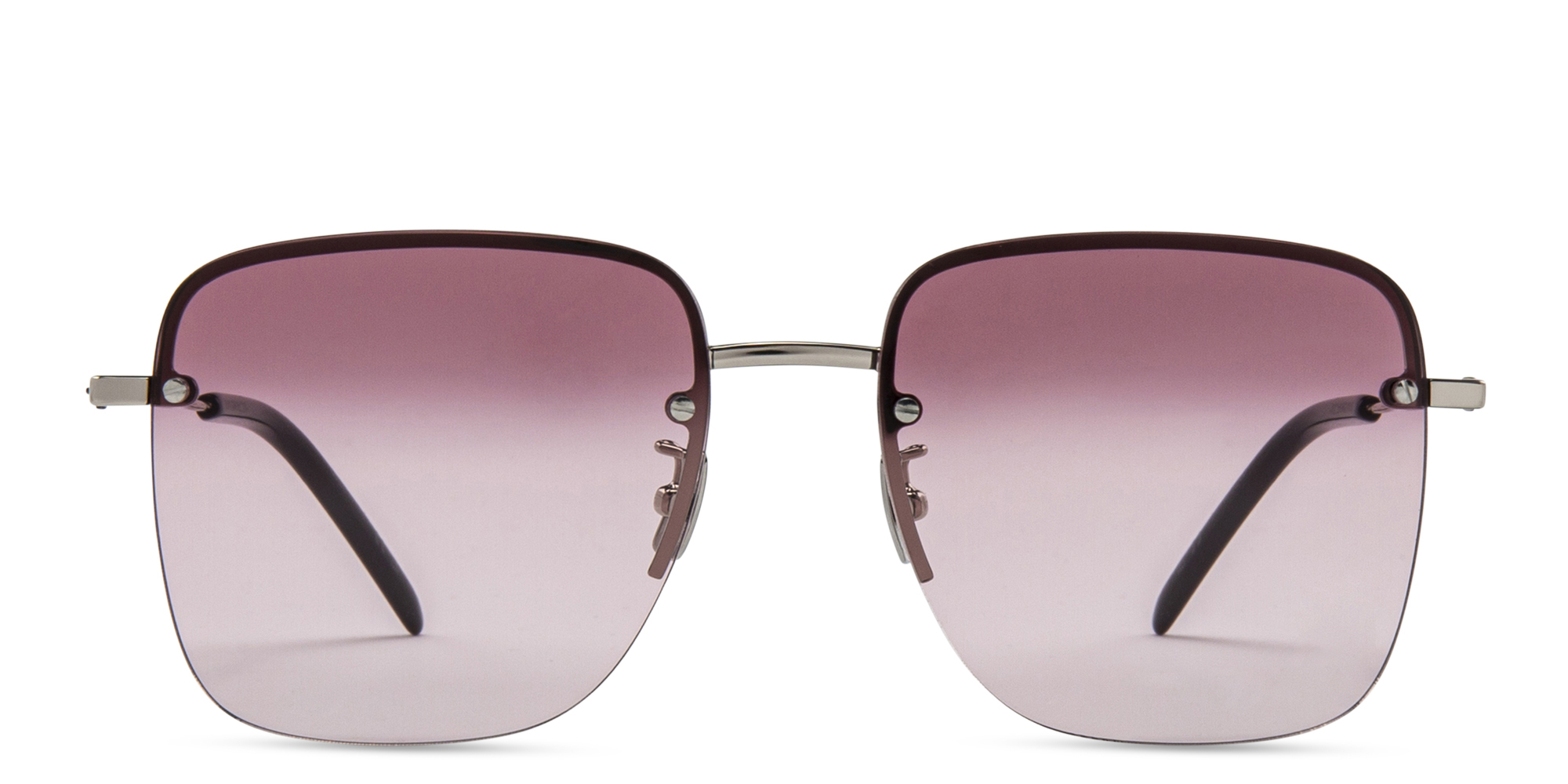 Buy SAINT LAURENT YSL Logo Oversized Half-Rim Square