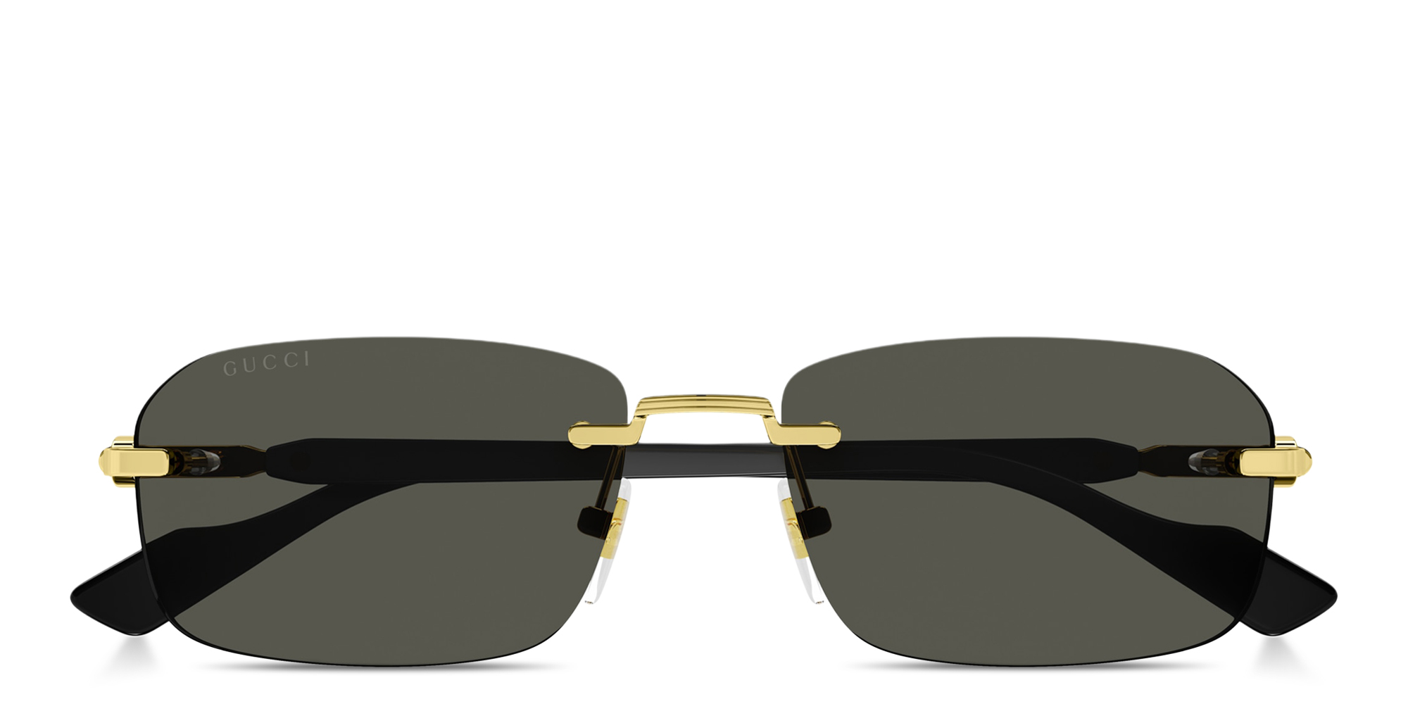 Buy GUCCI Web Rimless Rectangle Sunglasses Online | MAGRABi Qatar