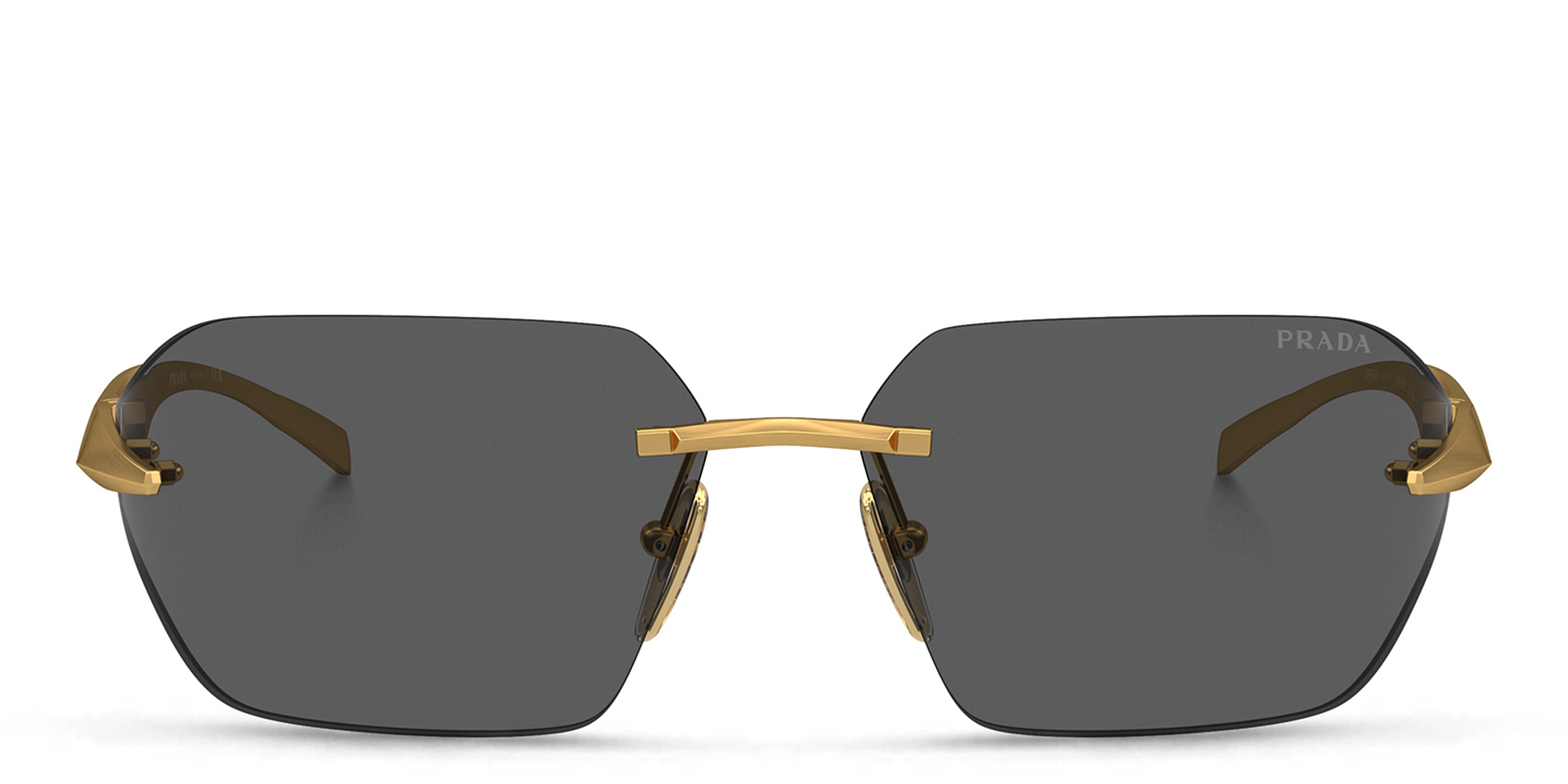 Buy PRADA Rimless Wide Irregular Sunglasses Online | MAGRABi KSA