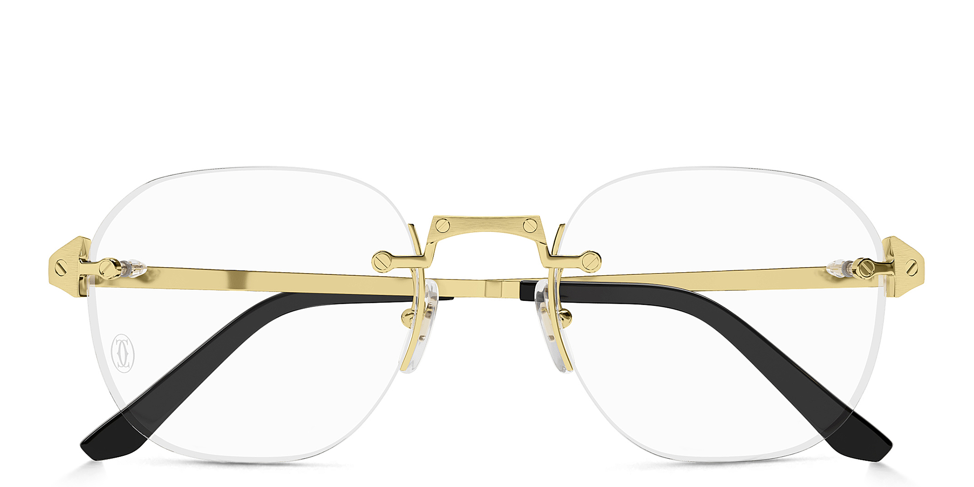 Buy Cartier Santos de Cartier Rimless Round Eyeglasses Online