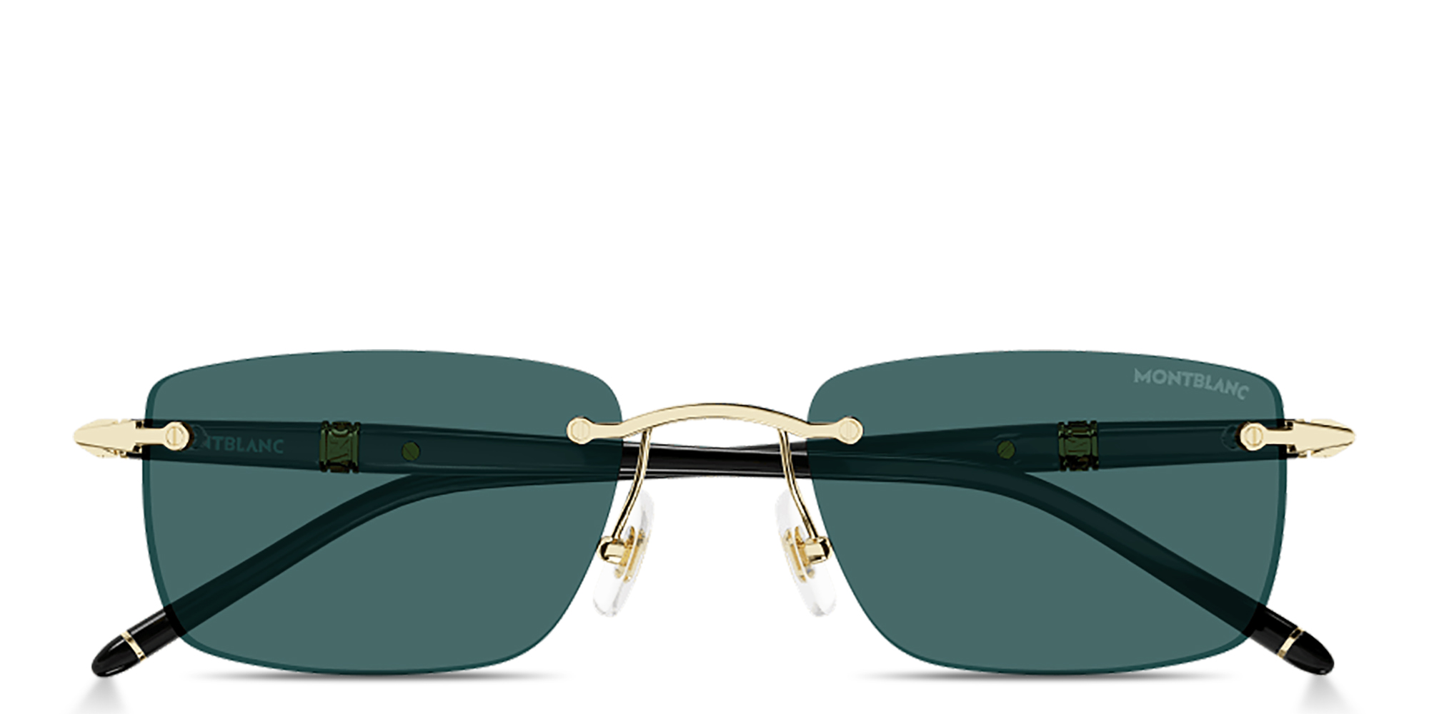 Buy MONTBLANC Meisterstück Rimless Rectangle Sunglasses