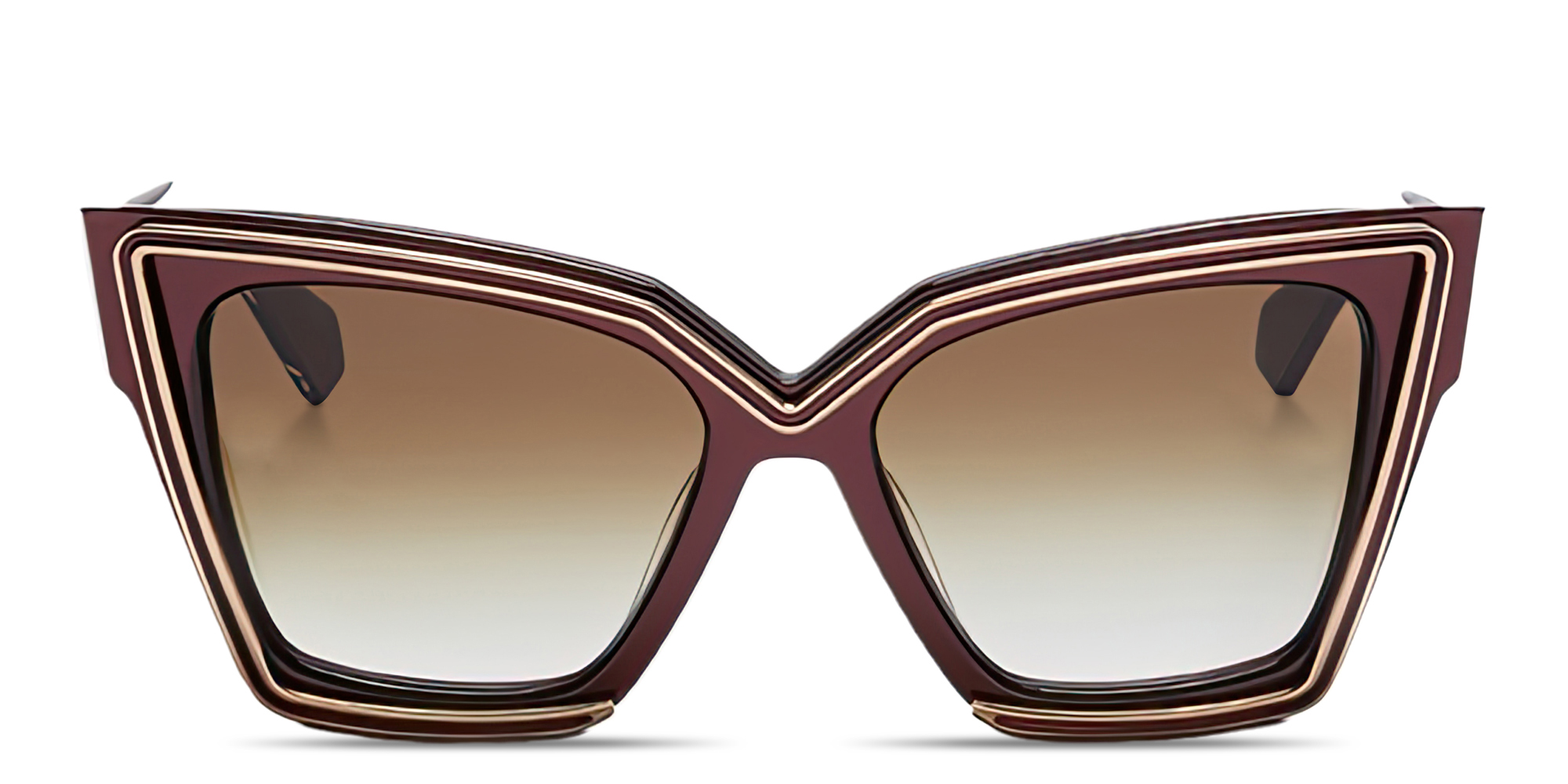 New! Valentino V GRACE VLS 126B Chic Oversized Burgundy Sunglasses, Authentic Buy VALENTINO V - Grace Oversized Cat-Eye Sunglasses Online  main image 2