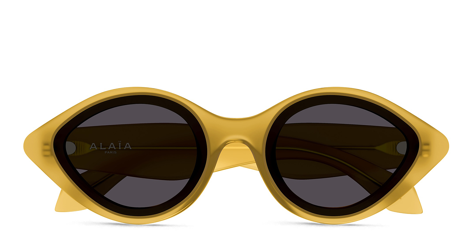 Gorgeous ALAIA Elegant Gold and Brown Round Sunglasses unique design Alaïa Petal round sunglasses | Wardrobe Icons main image 3
