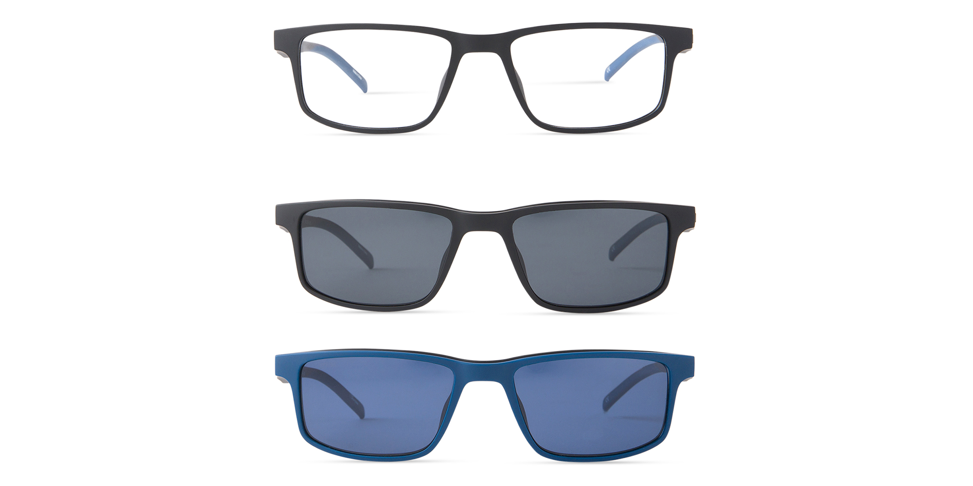 Solano German Eyeglasses Online Clip-On Rectangle Eyeglasses