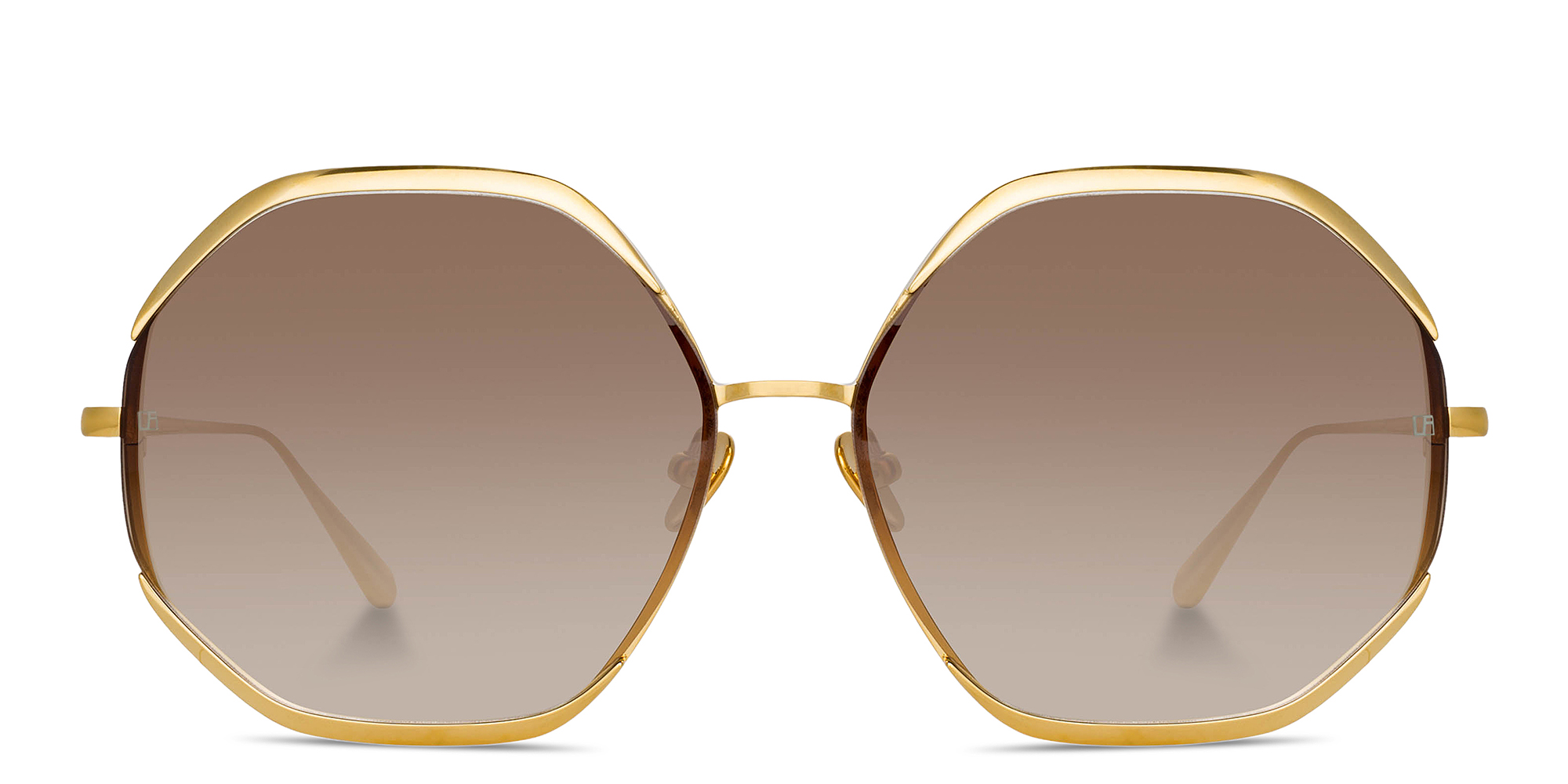 Linda Farrow Camila Hexagon Sunglasses In N - NWT Linda Farrow Alessandra - Black – endlesseyewear main image 4