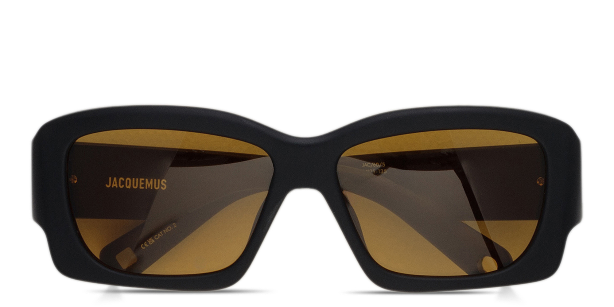 Jacquemus CROISIERE JAC/60 C5 Square Sunglasses - Shiny Black\\Orange La Croisière Jacquemus Sunglasses Matte Black - eye-oo.com main image 3