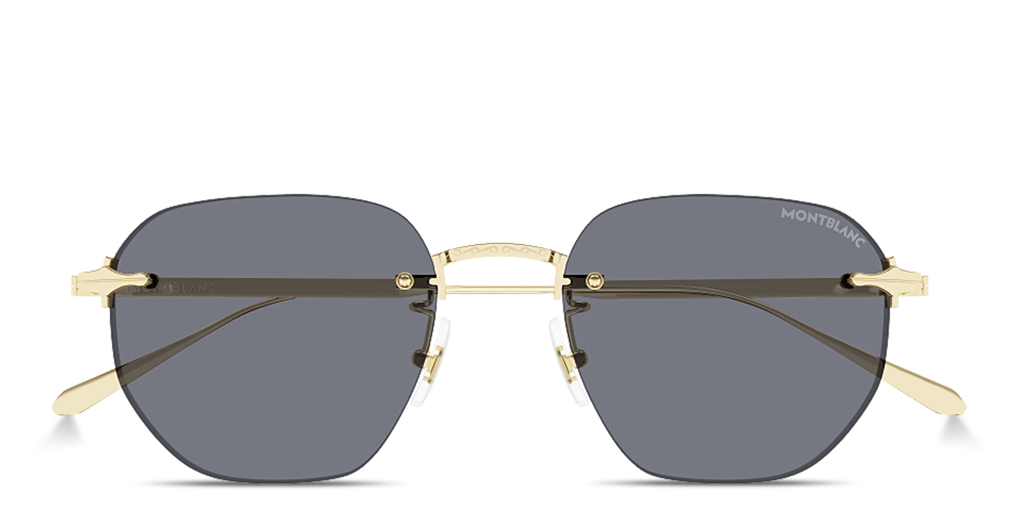 Buy MONTBLANC Nib Rimless Irregular Sunglasses Online | MAGRABi KSA