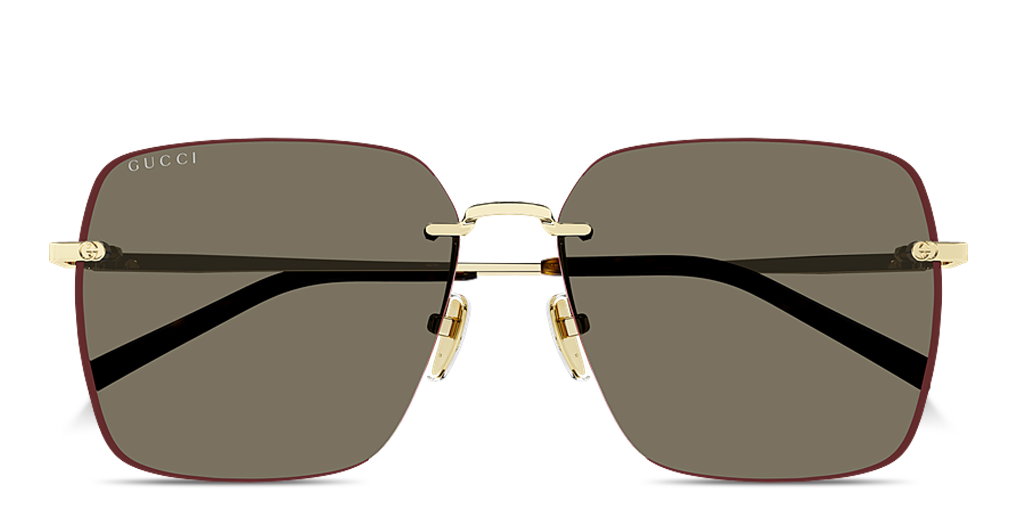 Buy GUCCI GG Oversized Rimless Square Sunglasses Online | MAGRABi KSA